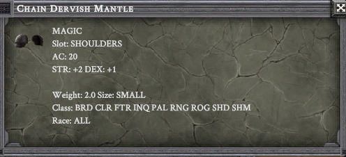 CHAIN DERVISH MANTLE item card